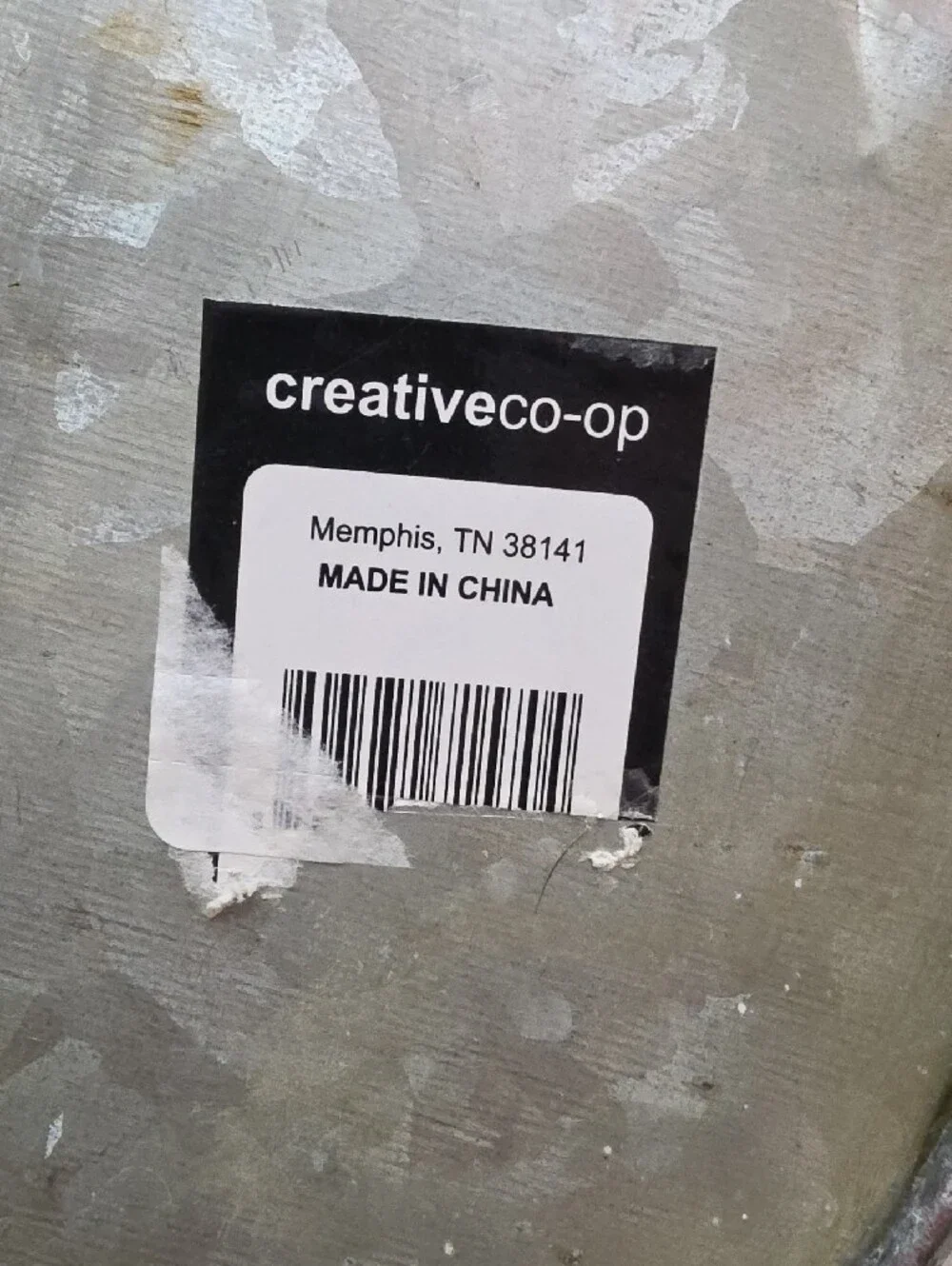 Creative Co-Op White Ceramic Soap Dish with Wood-Effect Base